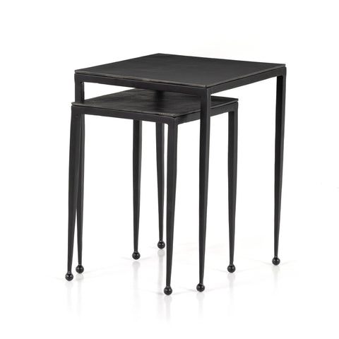 Dalston Nesting End Table Set - Raw Black