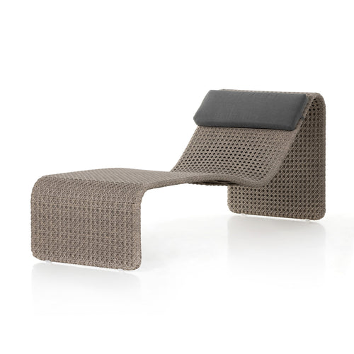 Paige Outdoor Woven Chaise - Arashi Graphite