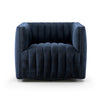 Augustine Swivel Chair - Sapphire Navy