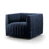 Augustine Swivel Chair - Sapphire Navy