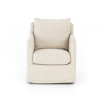 Banks Slipcover Swivel Chair - Cambric Ivory