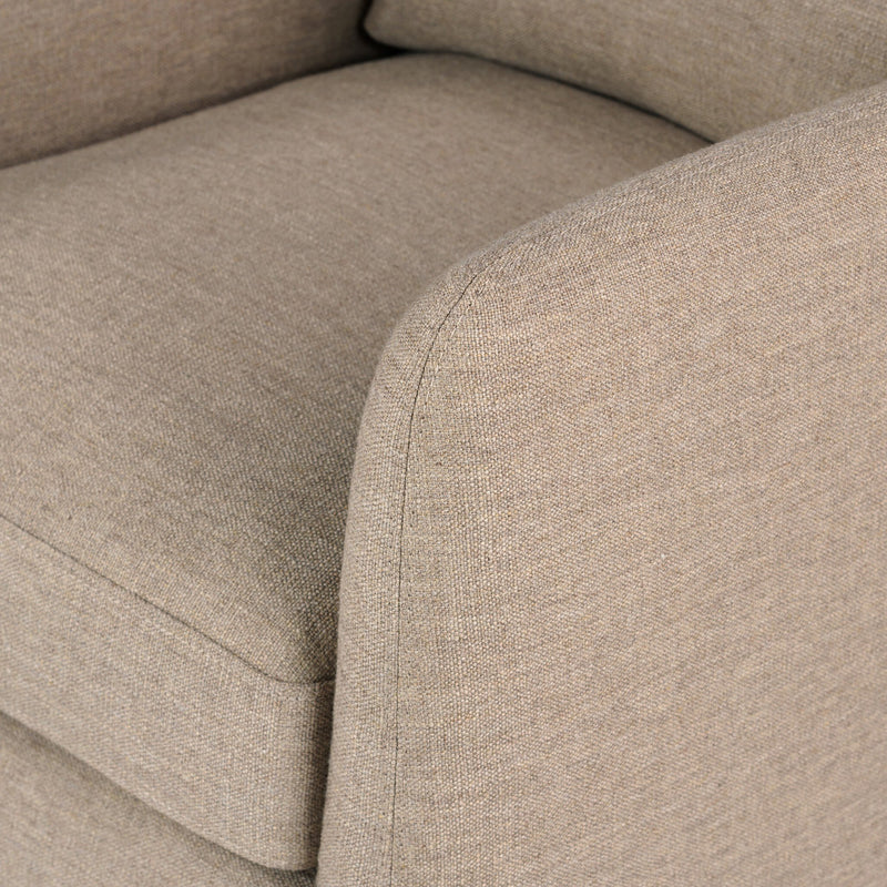 Banks Slipcover Swivel Chair - Alcala Taupe