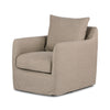 Banks Slipcover Swivel Chair - Alcala Taupe