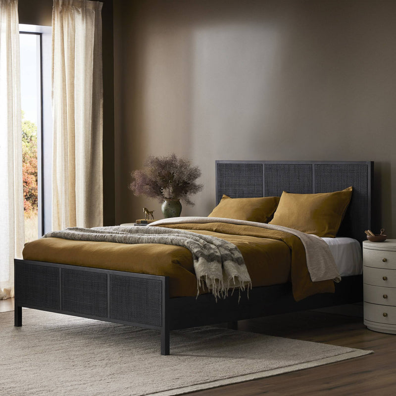 Sydney Bed - Black Wash, Queen