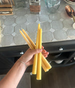 10" Beeswax Taper Candles