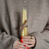 10" Beeswax Taper Candles