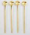 Gold Thin Spoons, Set of 4