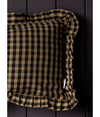 Ruffle Lumbar Pillow - Olive Green Gingham