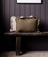 Ruffle Lumbar Pillow - Olive Green Gingham