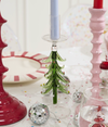 Fir Tree Glass Taper Candleholder