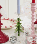 Fir Tree Glass Taper Candleholder