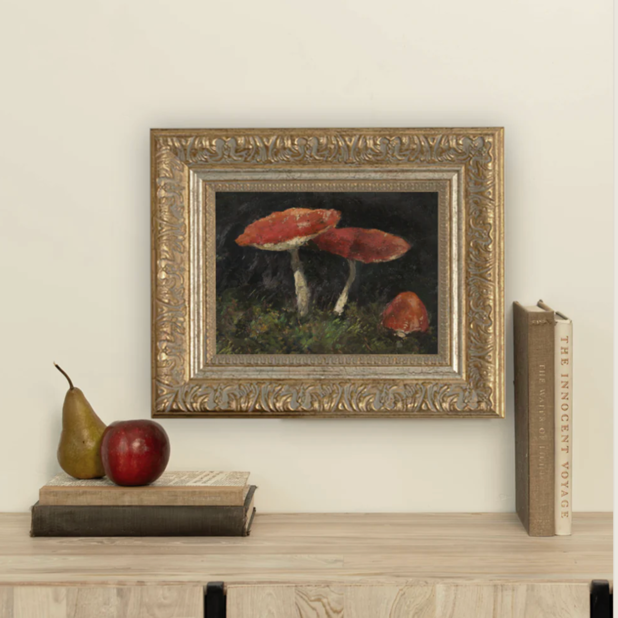 Vintage Mushroom Framed Art