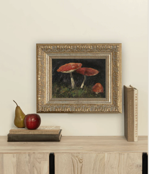 Vintage Mushroom Framed Art