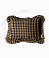 Ruffle Lumbar Pillow - Olive Green Gingham