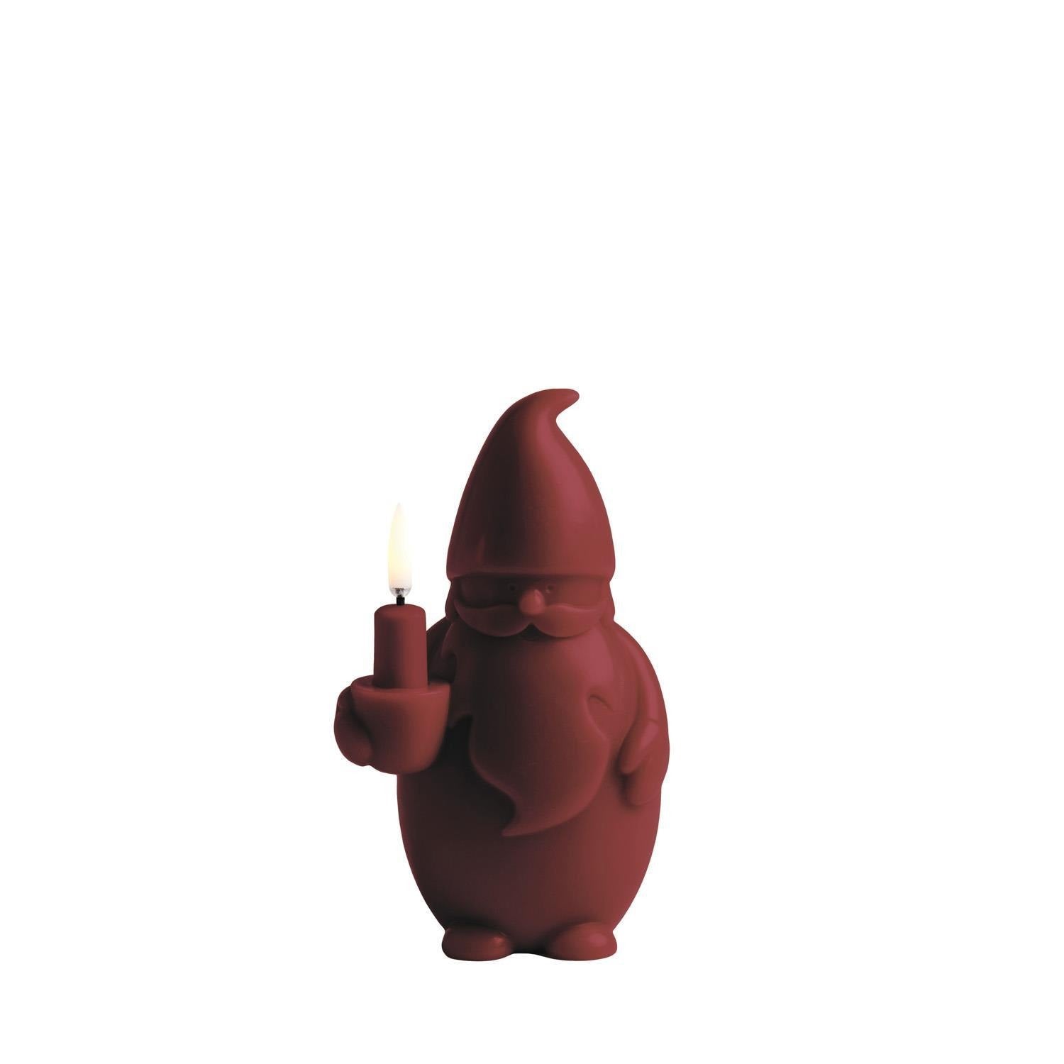 LED Santa Claus Candle, Carmine Red, Smooth, 2.4 x 6.5"