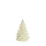 LED Candle Christmas Tree, Ivory, Smooth, 3,9 x 5,9"