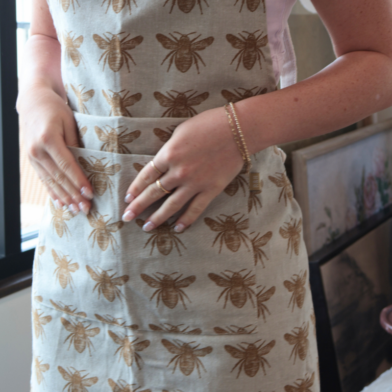 Honey Bee Print Apron