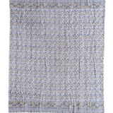 Handloom Cotton Throw w/ Multicolor Block Print