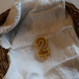Beeswax Number Candles