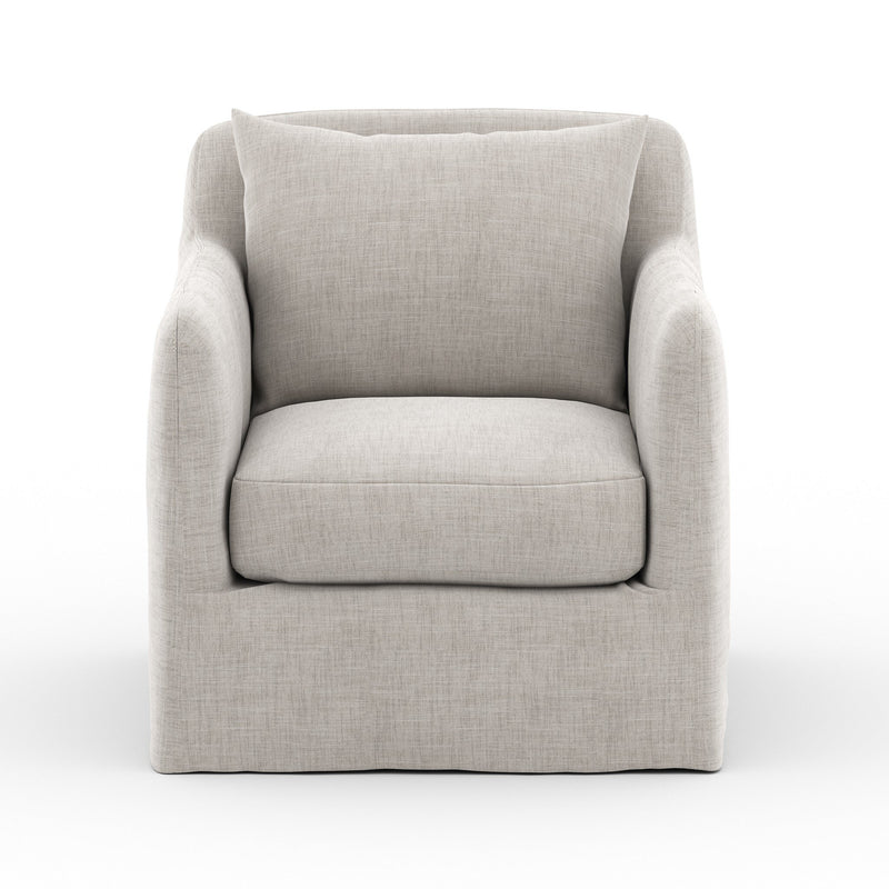 Dade Outdoor Slipcover Swivel Chair - Venao Grey