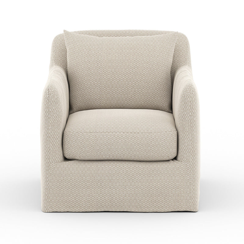 Dade Outdoor Slipcover Swivel Chair - Faye Sand