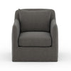 Dade Outdoor Slipcover Swivel Chair - Venao Charcoal