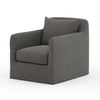 Dade Outdoor Slipcover Swivel Chair - Venao Charcoal