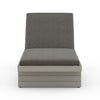 Leroy Outdoor Chaise - Weathered Grey - Venao Charcoal