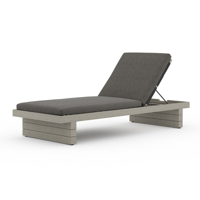 Leroy Outdoor Chaise - Weathered Grey - Venao Charcoal