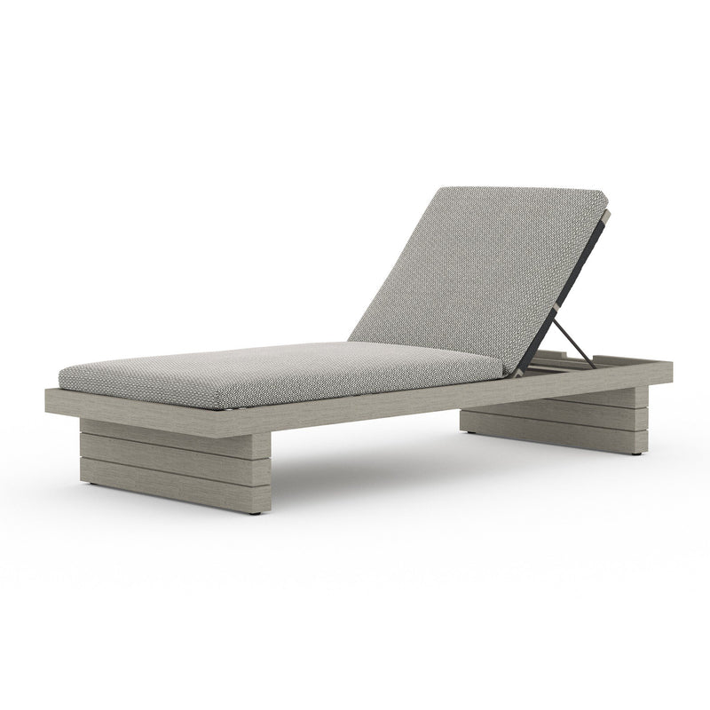 Leroy Outdoor Chaise - Weathered Grey - Faye Ash