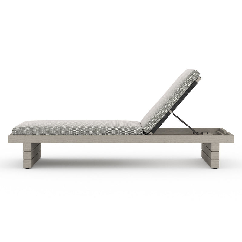 Leroy Outdoor Chaise - Weathered Grey - Faye Ash