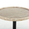 Viola Accent Table - Antique White Marble