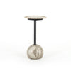 Viola Accent Table - Antique White Marble