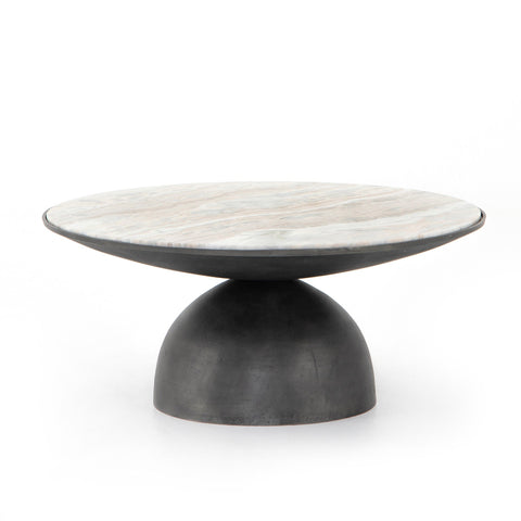 Corbett Coffee Table - Creamy Taupe Marble