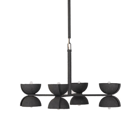 Santorini Chandelier - Matte Black Plaster