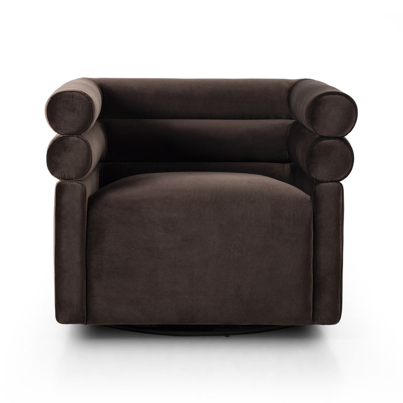 Evie Swivel Chair - Surrey Cocoa