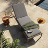 Sherwood Outdoor Chaise, Washed Brown - Venao Charcoal