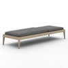 Sherwood Outdoor Chaise, Washed Brown - Venao Charcoal