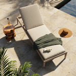 Sherwood Outdoor Chaise, Washed Brown - Faye Sand