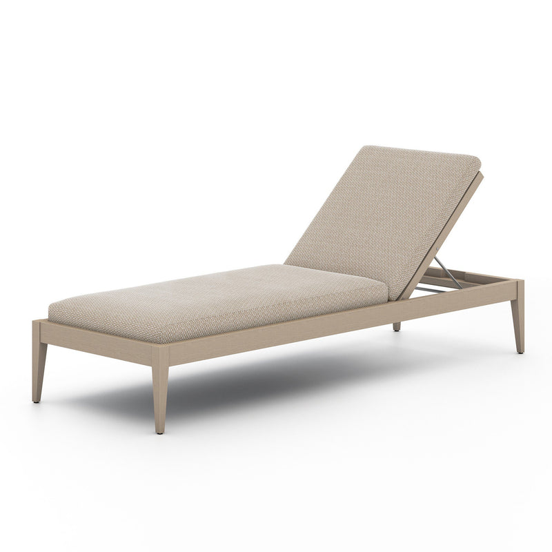 Sherwood Outdoor Chaise, Washed Brown - Faye Sand