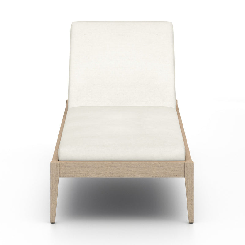 Sherwood Outdoor Chaise, Washed Brown - Venao Ivory