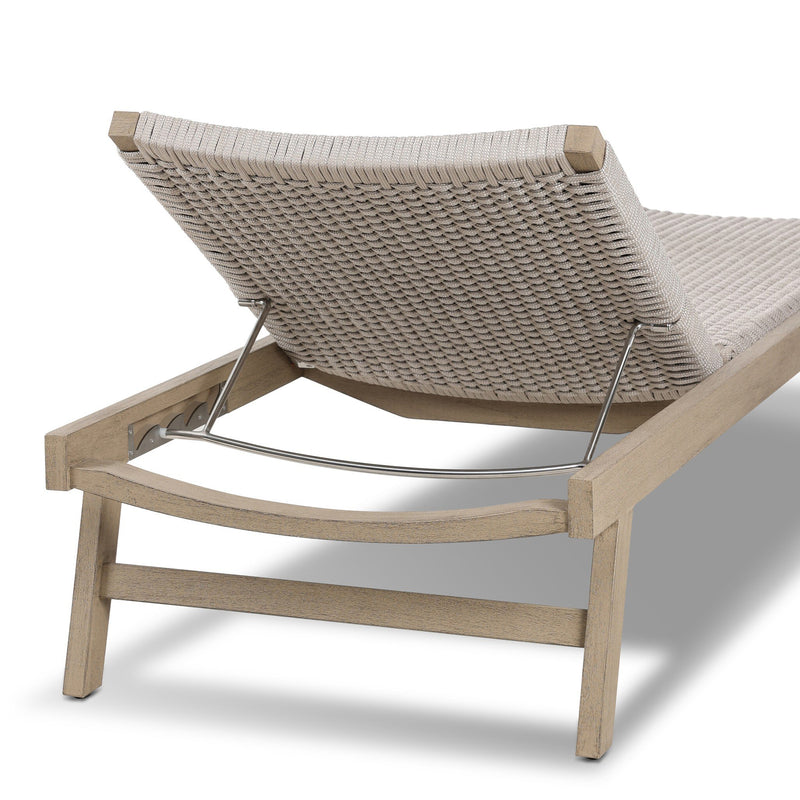 Delano Outdoor Chaise - Thick Grey Rope