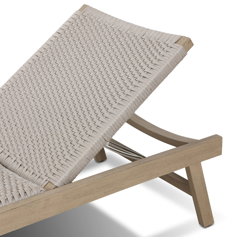 Delano Outdoor Chaise - Thick Grey Rope