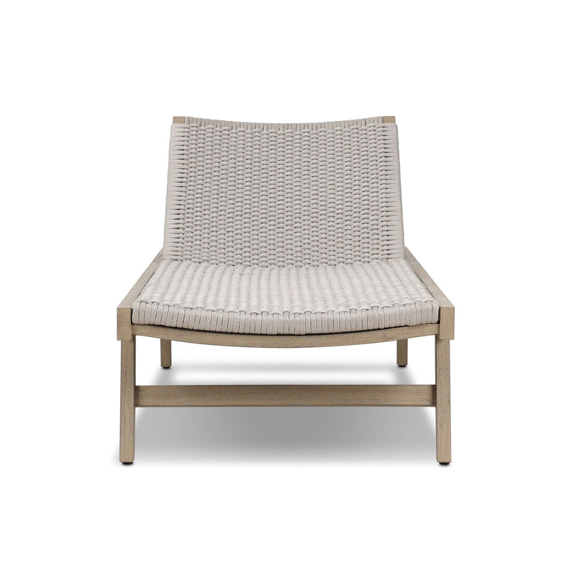 Delano Outdoor Chaise - Thick Grey Rope