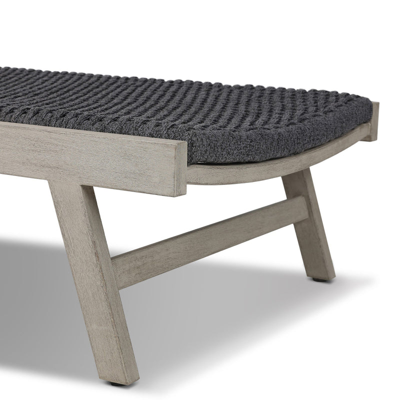 Delano Outdoor Chaise - Thick Dark Grey Rope