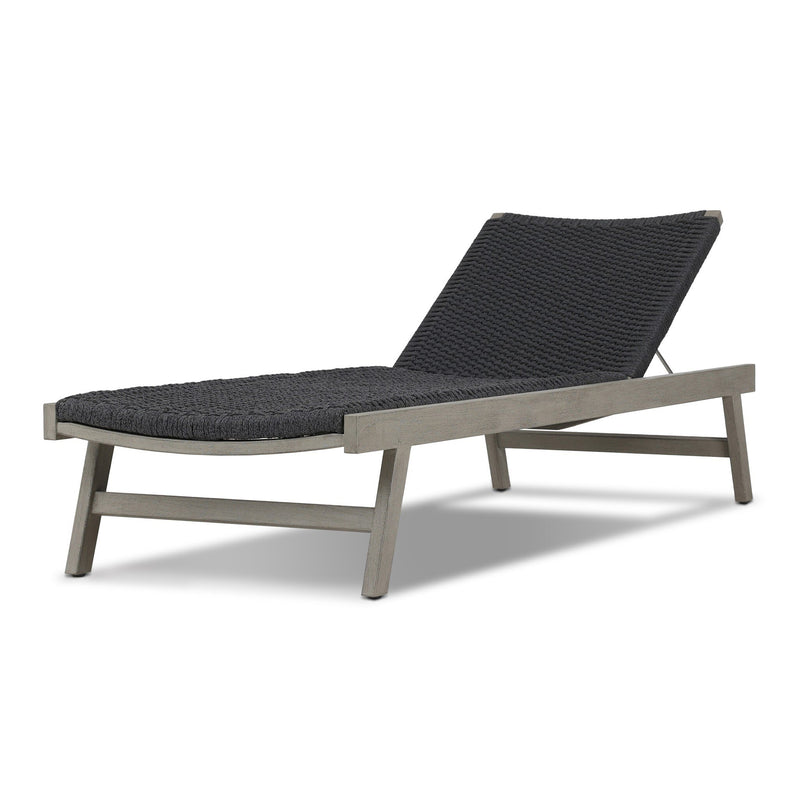 Delano Outdoor Chaise - Thick Dark Grey Rope