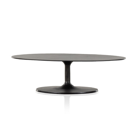 Simone Oval Coffee Table - Raw Black