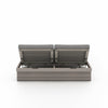 Leroy Outdoor Double Chaise, Weathered Grey - Venao Charcoal