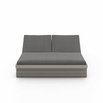 Leroy Outdoor Double Chaise, Weathered Grey - Venao Charcoal