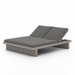 Leroy Outdoor Double Chaise, Weathered Grey - Venao Charcoal